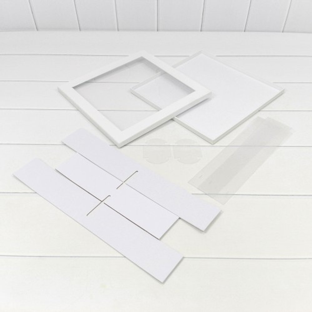 Коробка сборная 30х30х7 см (Белый)