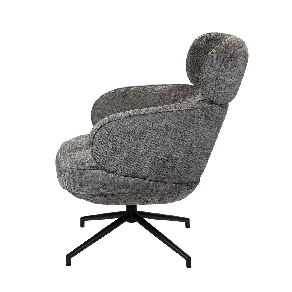 Кресло KING серый, шенилл