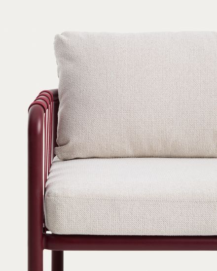 Комплект уличной мебели Omala из бордового алюминия и веревки