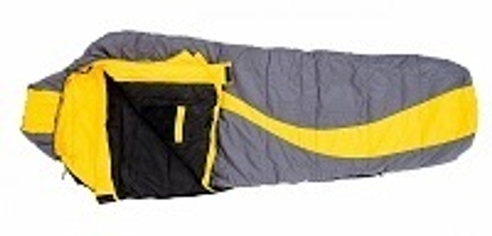Спальный мешок кокон Nova-Tex Тургояк (серо-желтый) +0/-5/-12°С  80х230см 1.75кг
