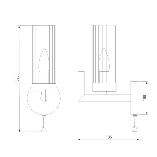 60133/1 / настенный светильник / серебро
