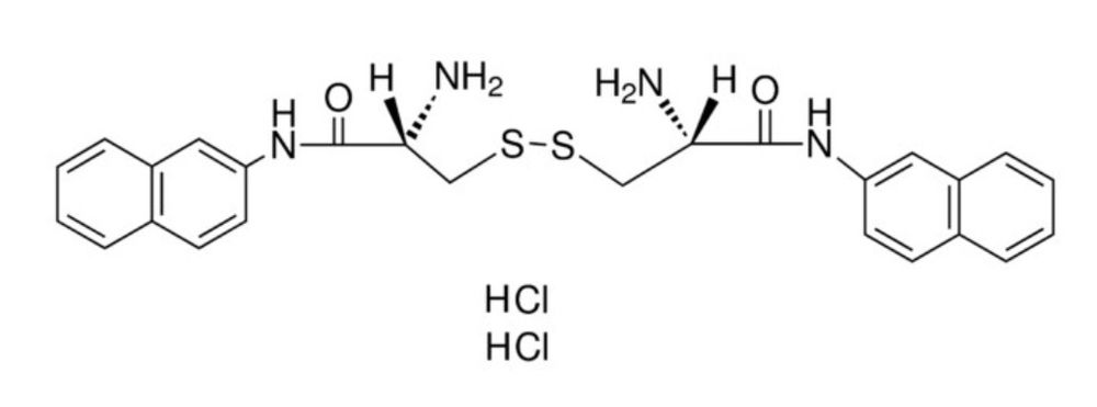 L-цистин-бис-2-нафтиламид формула структура