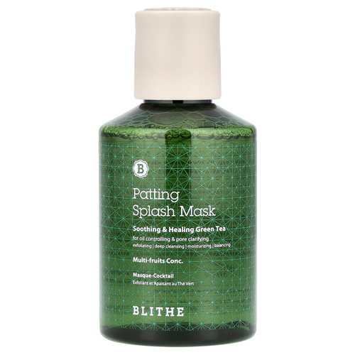 Blithe, Patting Splash Mask, успокаивающая и заживляющая маска с зеленым чаем, 150 мл (5,07 жидк. унции)