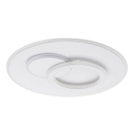 Потолочный светодиодный светильник 65Вт, 4945лм, 3000/4200/6400K, Ra>80, плавная регулировка мощности, изменение цветовой температуры, ночник, металл/акрил, белый