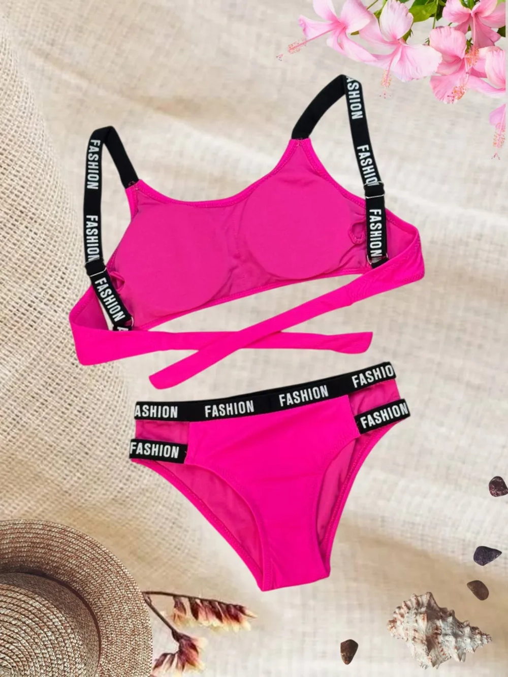 Раздельный спортивный купальник плавками и шортиками