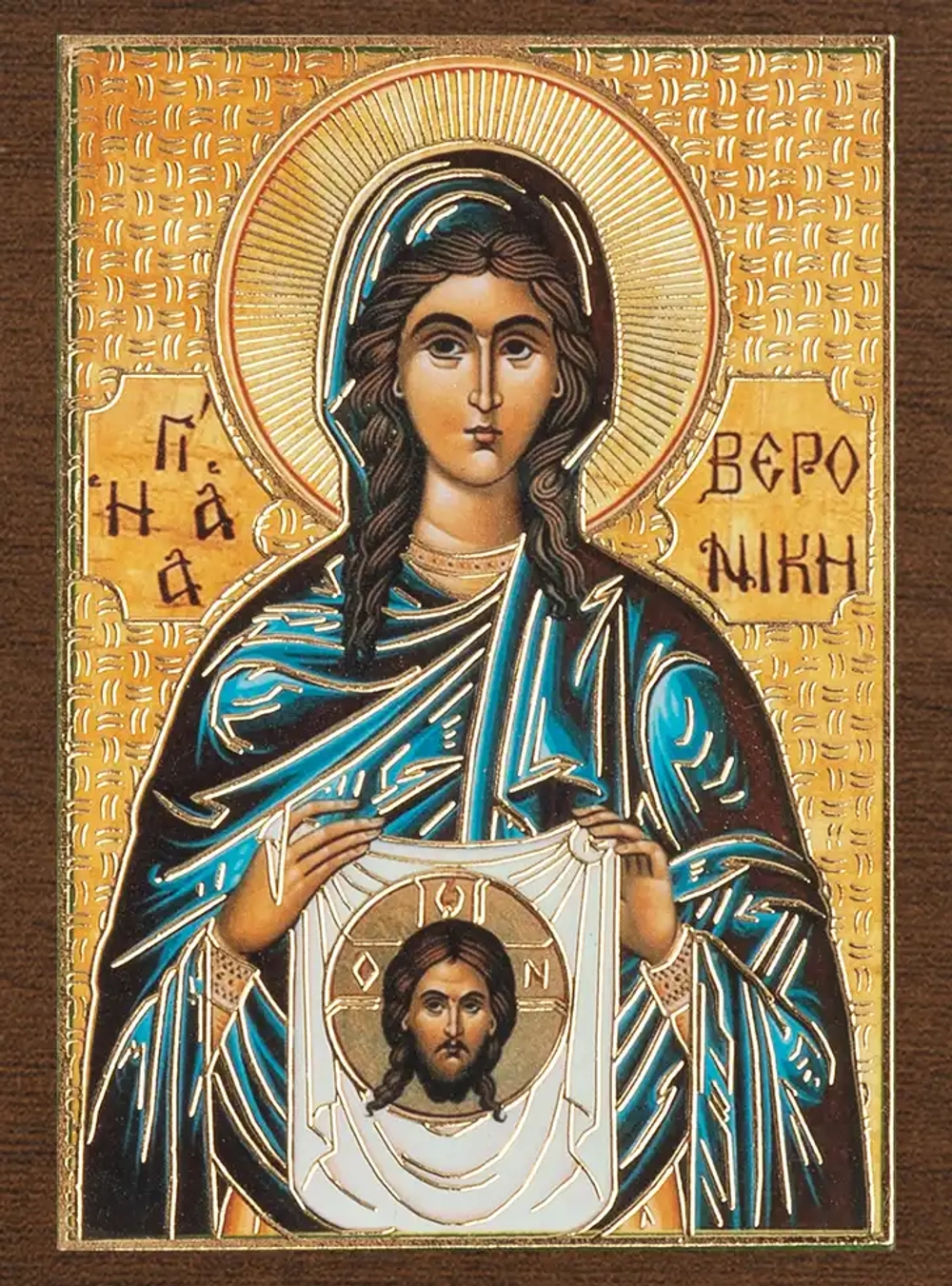 Икона "Вероника Кровоточивая" 4х6 на МДФ-6