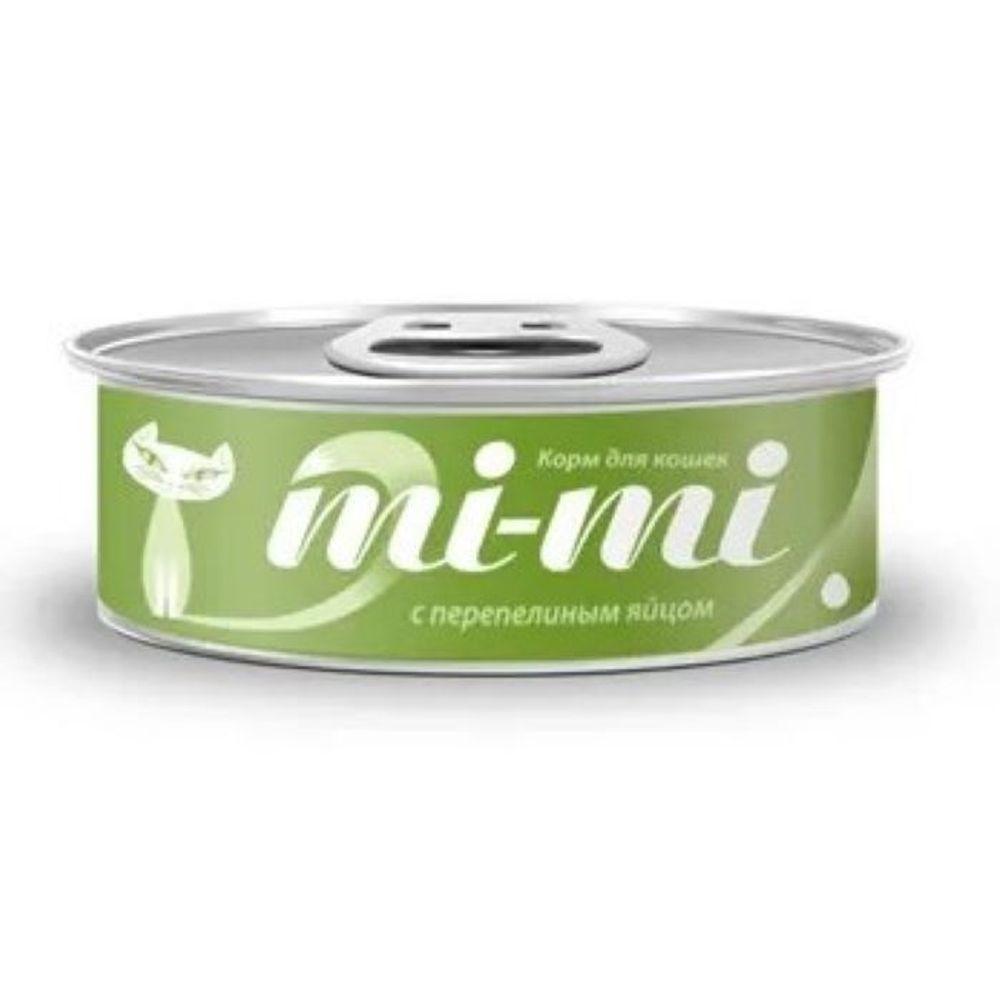 Консервы Mi-Mi для кошек и котят с перепелиным яйцом - 80 гр