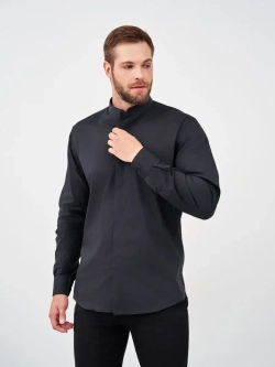 Рубашка без воротника приталенная SLIM FIT
