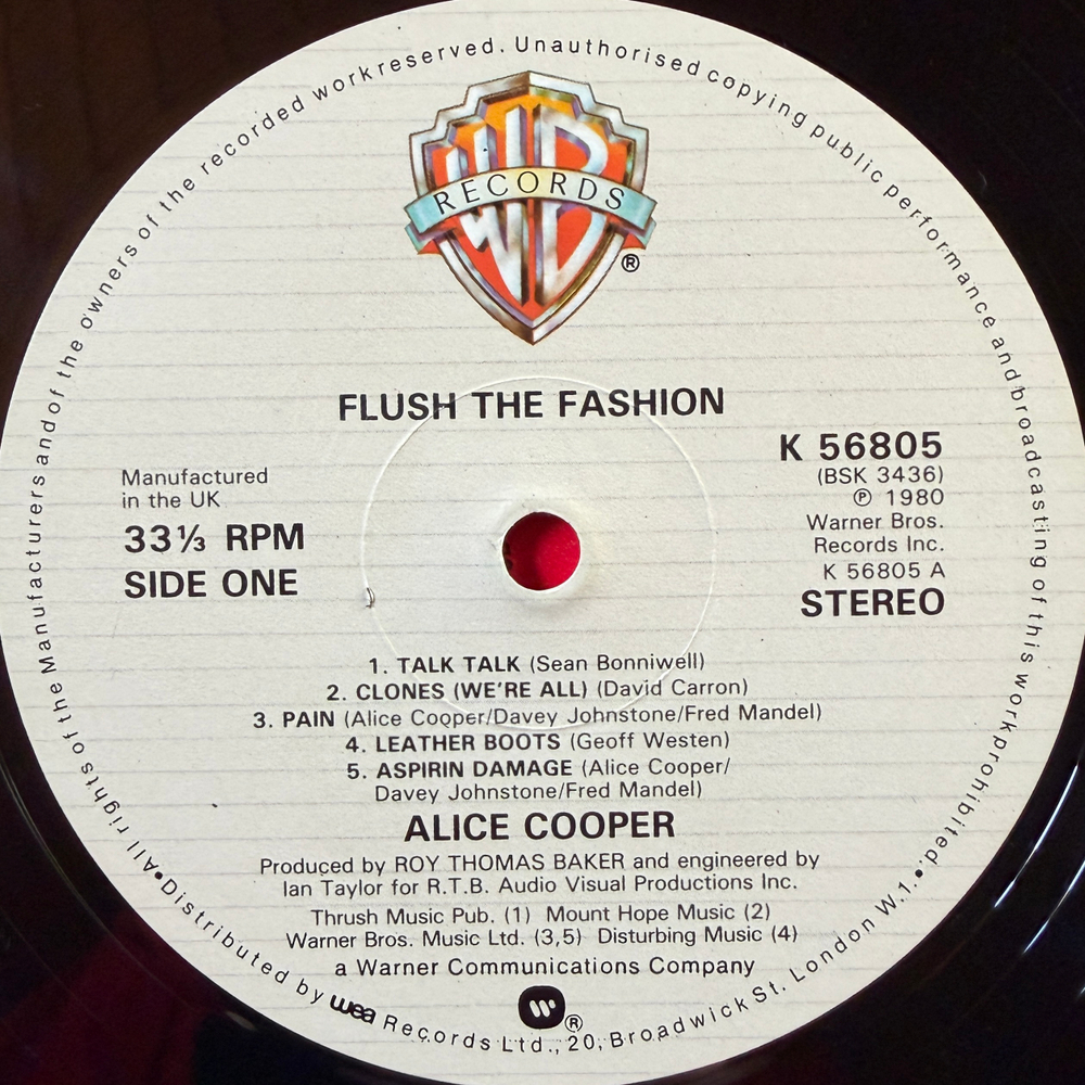 Alice Cooper – Flush The Fashion (Англия 1980г.) Т