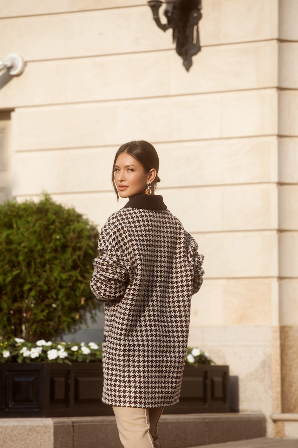 Coat "Allure pied-de-poule"