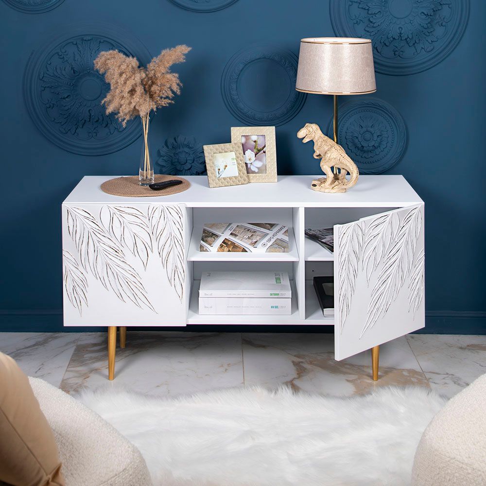 Тумба под ТВ Тропик 117см Стайл Айс Голд