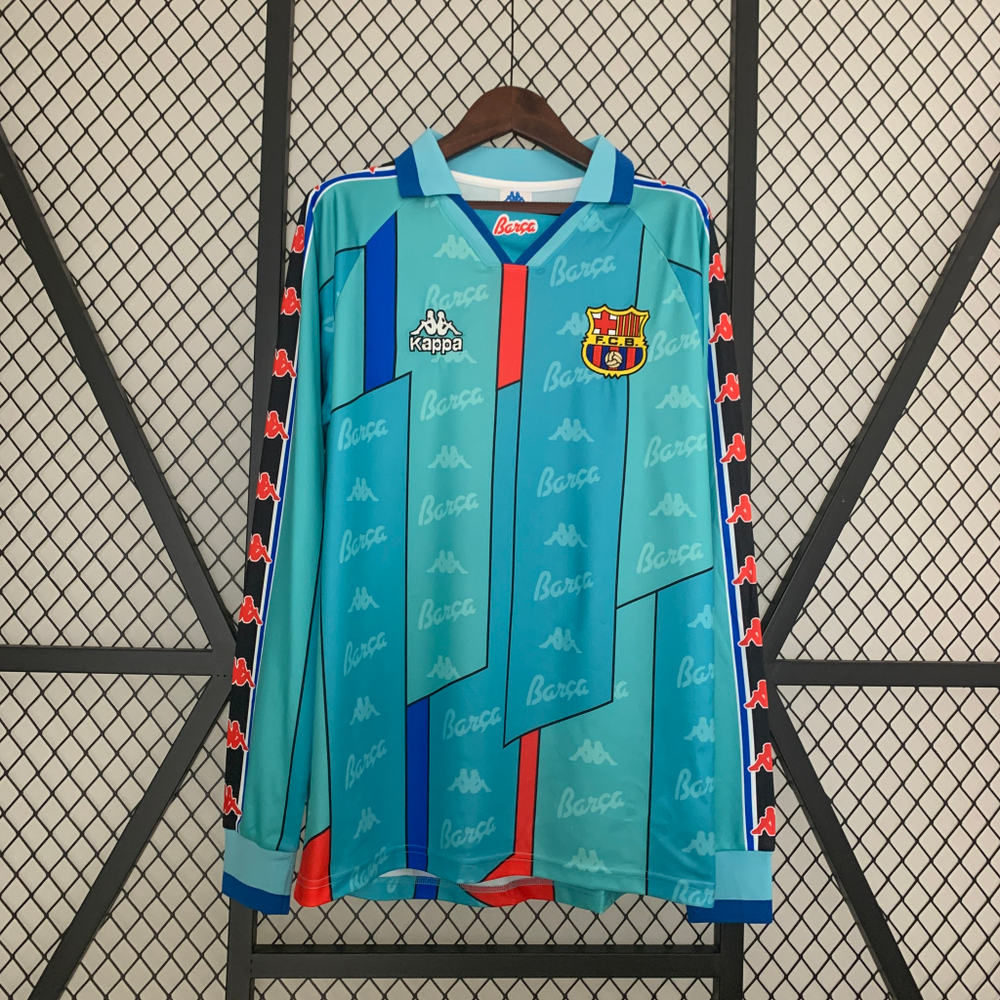 Купить выездную ретро форму «Барселона» с длинными рукавами 96/97