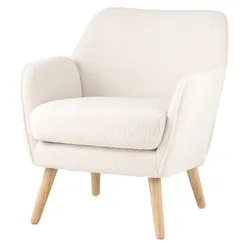 Кресло Richie, белая обивка тедди