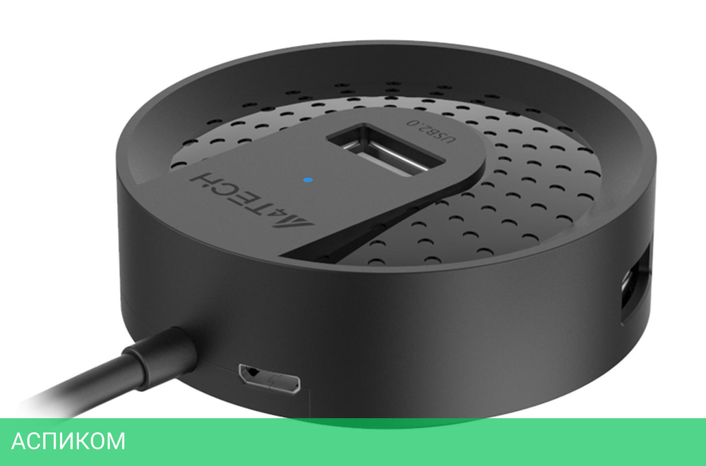 USB-хаб A4Tech HUB-20 черный