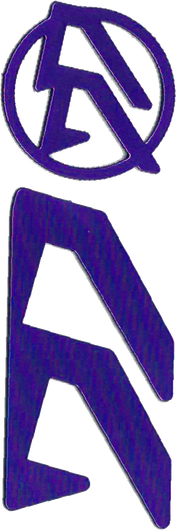 Логотипные вставки Alpha-X (цвет:синий, левые)