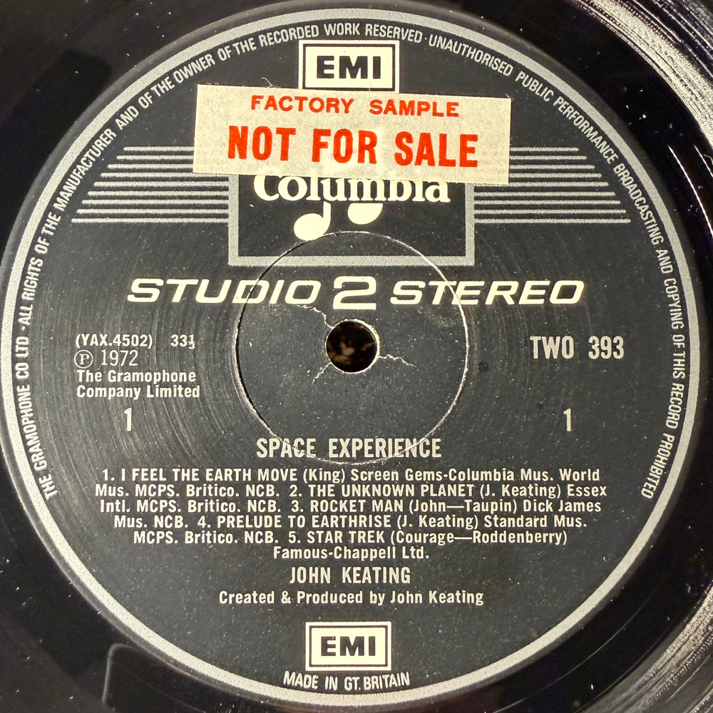 John Keating – Space Experience (Англия 1972г.) Promo