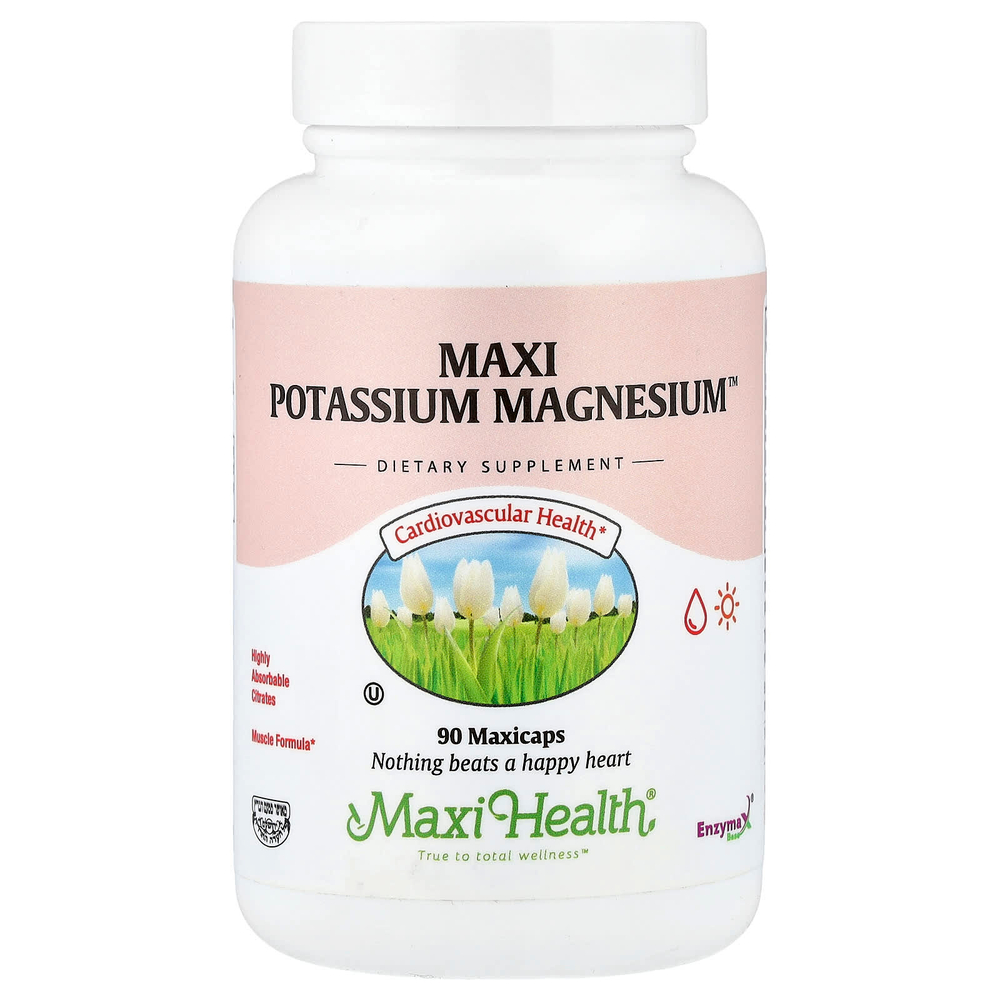 Maxi Health, Maxi Potassium Magnesium™, 90 капсул Maxi