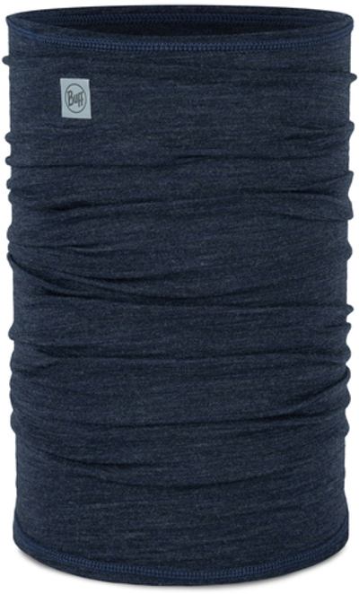 Шерстяной шарф-труба Buff Merino Lightweight Solid Night Blue Bike Collection