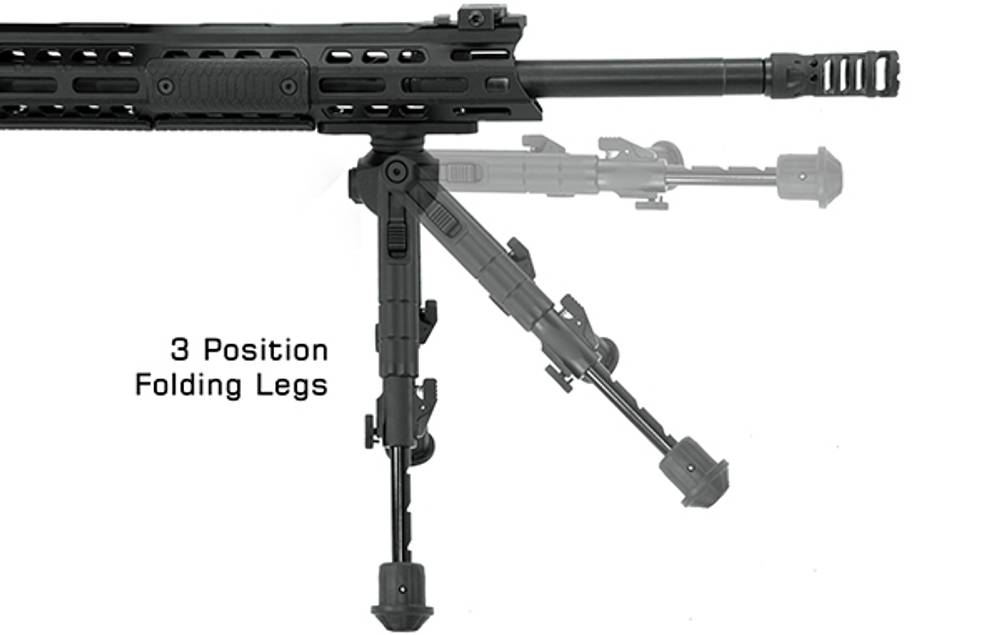 Сошки Leapers UTG 360° для установки на оружие на шину M-Lok высота от 18 до 23 см (TL-BPM01)