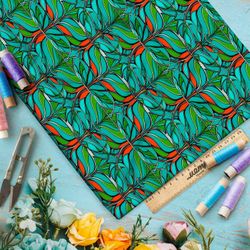 Ткань премиум таффета эффектный фрактал