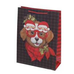 GAEM Пакет подарочный L (бумага 210г/м2, блок 12шт), L30 W12 H40 см, 4в.