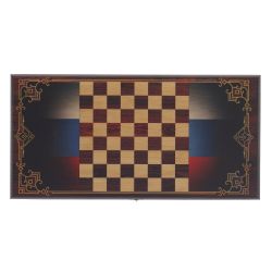 GAEM Игра настольная 2 в 1 ( шашки, нарды) "Русский медведь", L50 W25 H3 см