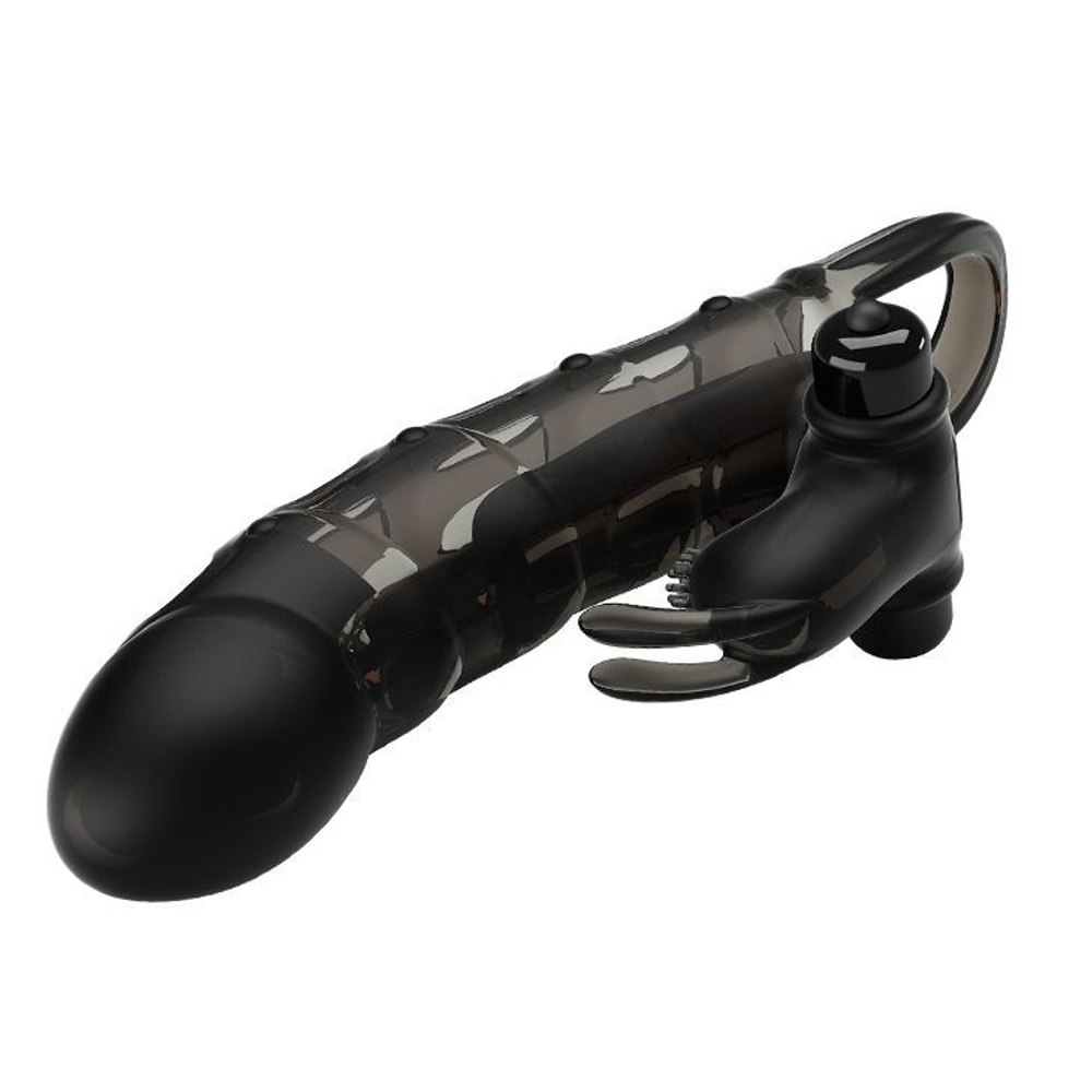 Насадка на пенис Baile Pretty Love с вибростимулятором, 19,2 см