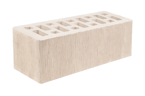 Кирпич лицевой Белый, Бархат, 1,4NF