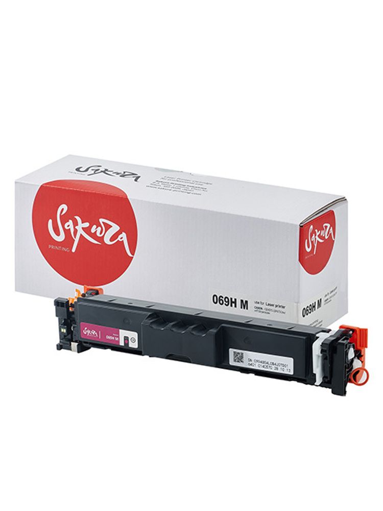 Картридж Sakura, аналог Сanon 069HM (5096C002) для LBP673Cdw/MF750C, пурпурный, без счетчика