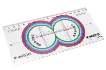 Линейка для подбора минимального диаметра линзы (раздвижная)