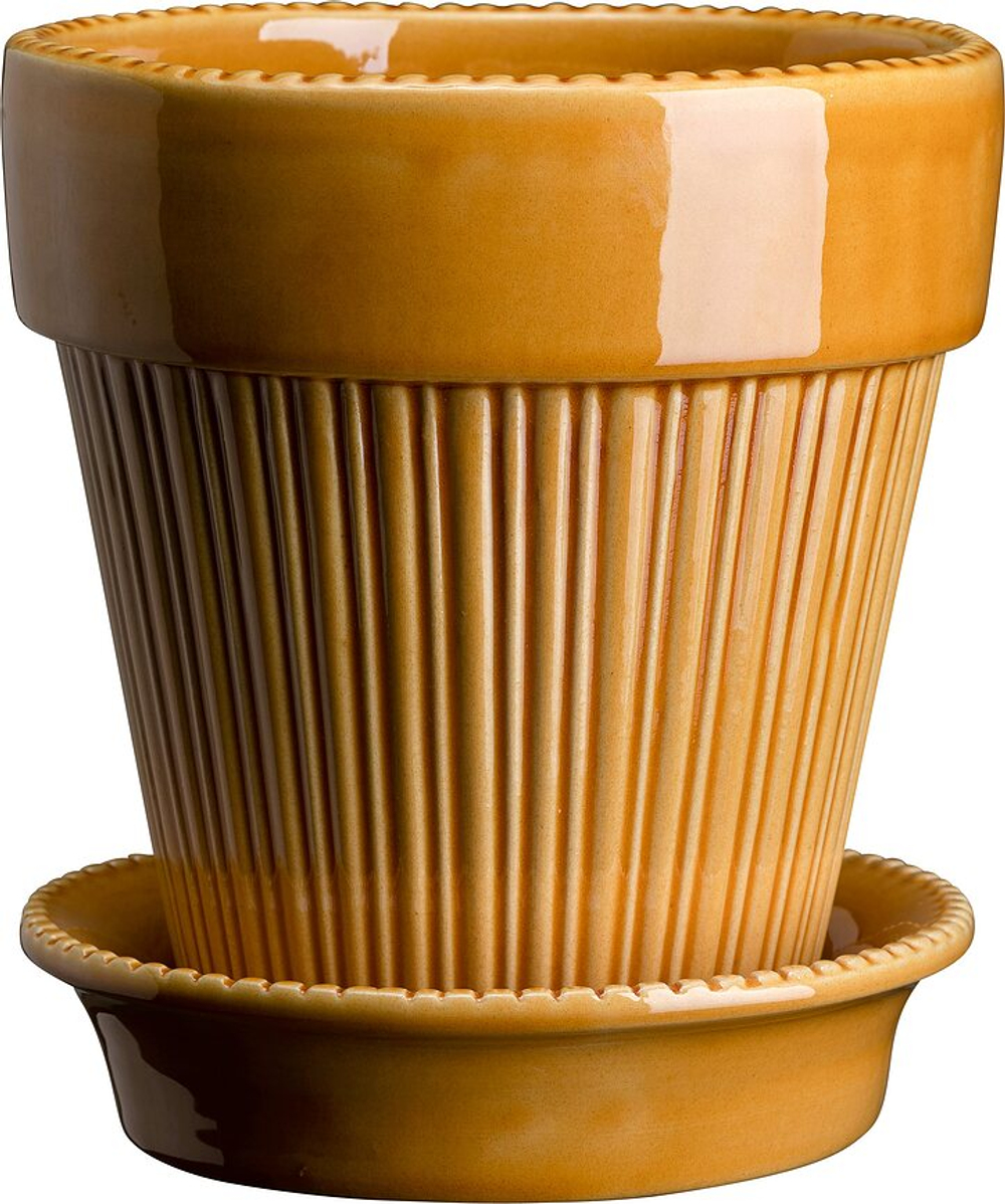 Горшок Bergs Potter Simona, керамика, 16 см, жёлтый