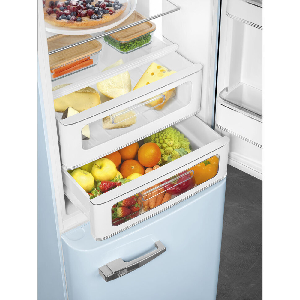 Отдельностоящий двухдверный холодильник Smeg FAB32RPB5
