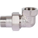 Разъемное соединение (американка) угловое STOUT - 1/2" (ВР/НР, никелированное, металл по металлу)