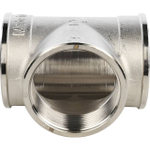 Тройник с внутренней резьбой STOUT SFT 0020 - 2" (для стальных труб, латунь никелированная)