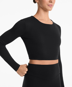 Oysho Футболка с длинным рукавом Comfortlux, черный