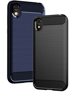 Чехол для Huawei Y5 2019 (Honor 8S) цвет Black (черный), серия Carbon от Caseport
