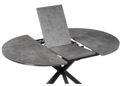 Деревянный стол Сурео 2 100(135)х100х77 камень темный / черный