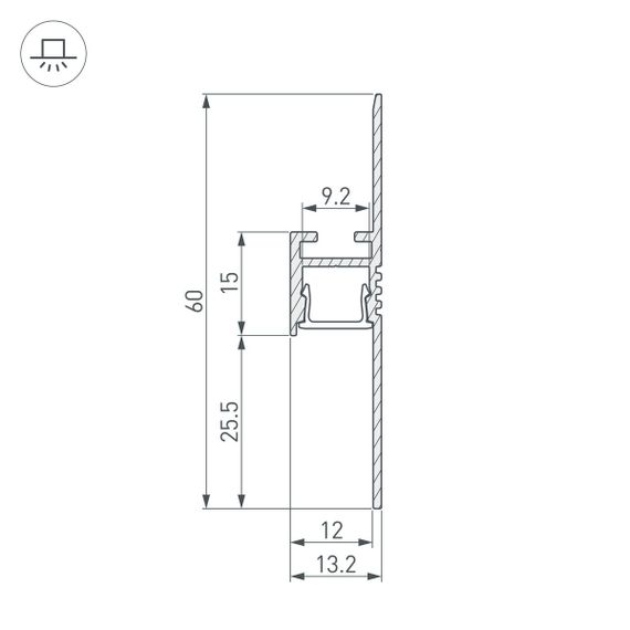 Профиль Arlight ARH-Plintus-Fantom-2000 Black 038550