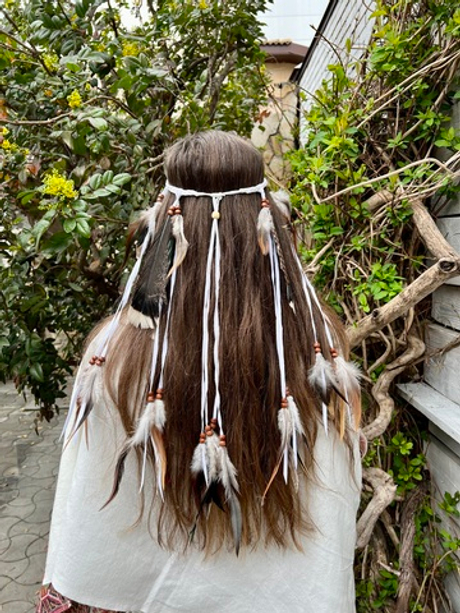 Купить хиппи-повязку на голову с перьями, индейское украшение на руку ...