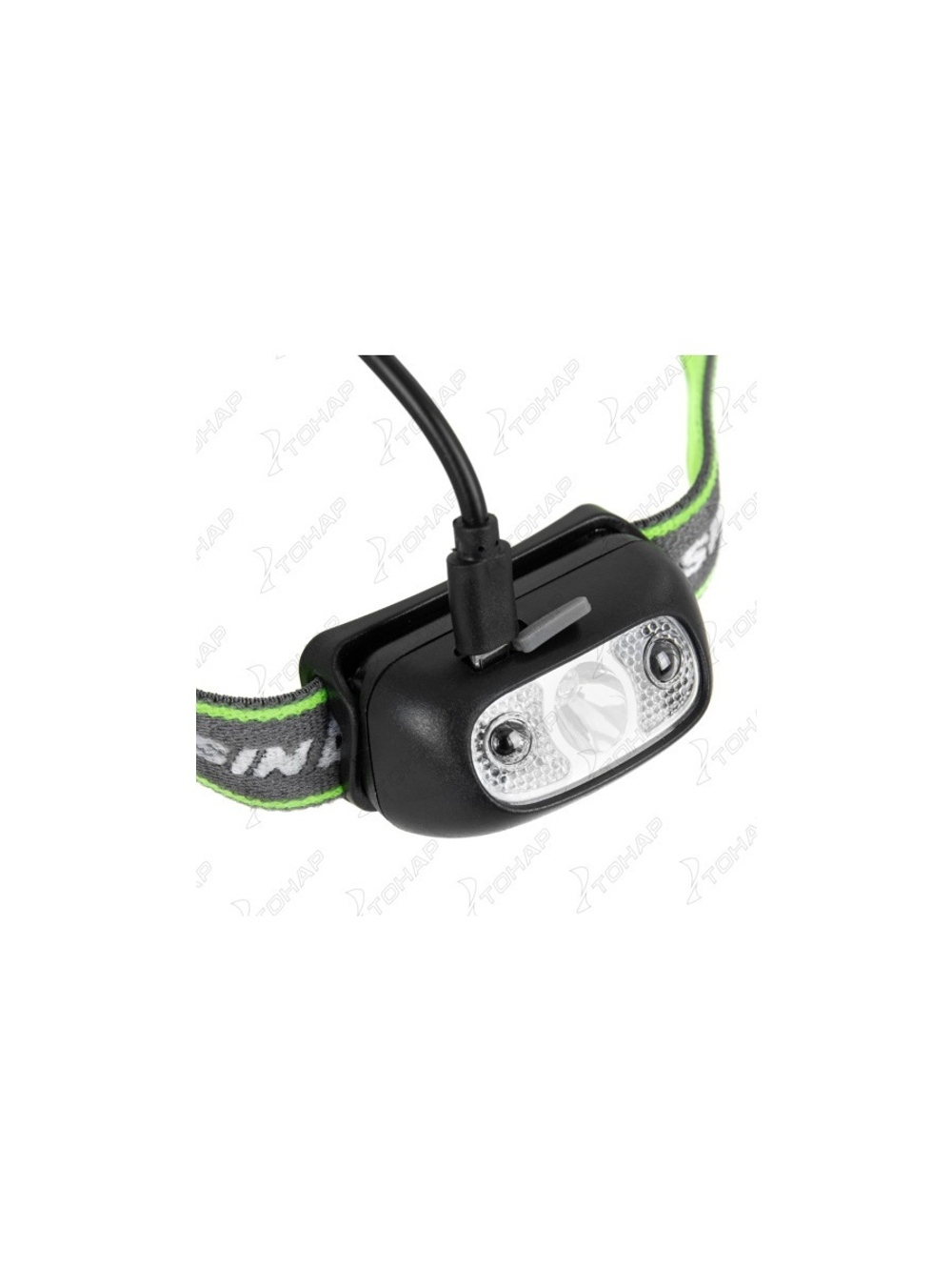 Фонарь налобный NISUS 3056S, сенсорный 120 LM, IPX4, USB 3056S