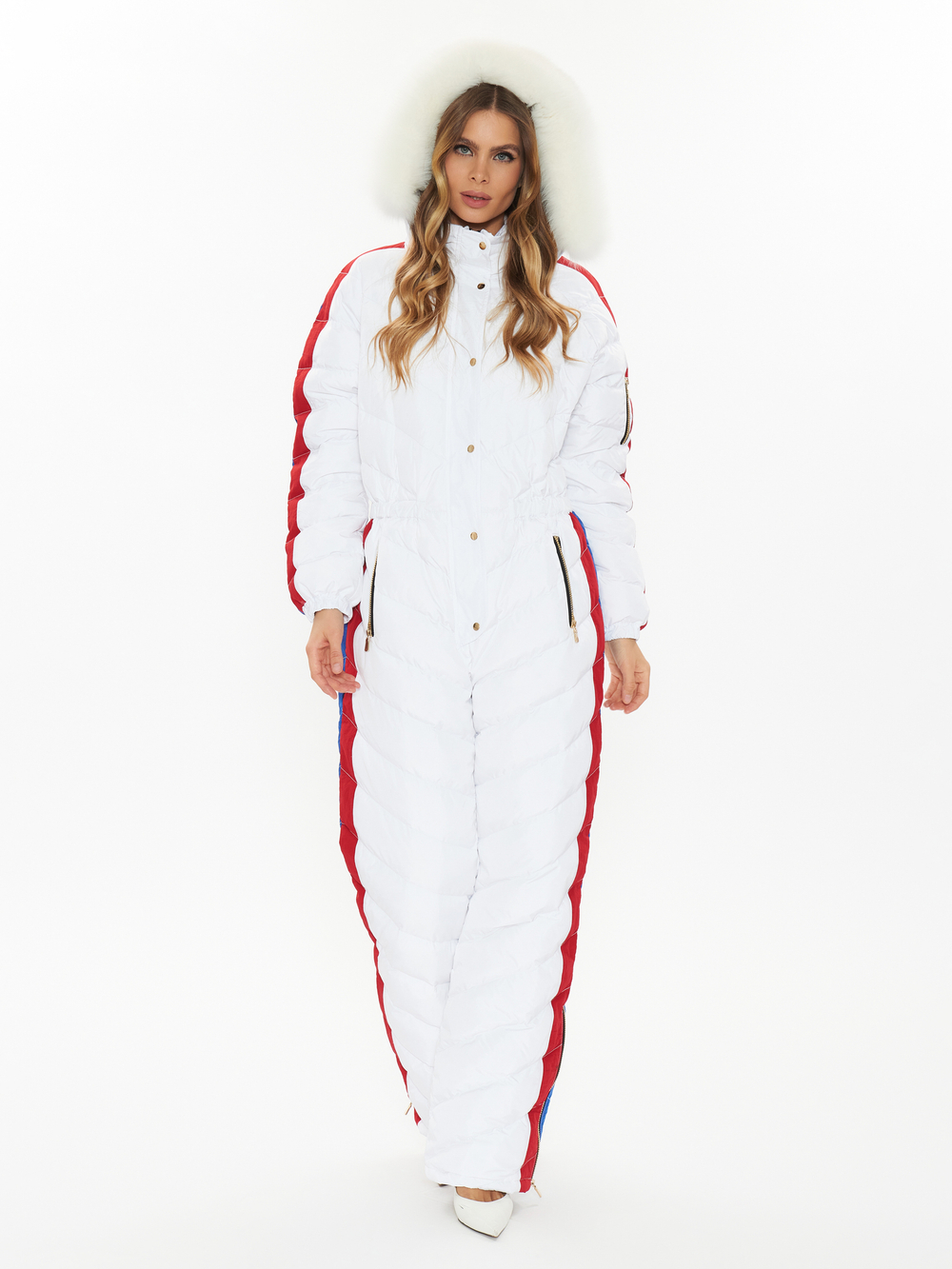 Комбинезон-пуховик белый
