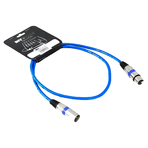 INVOTONE ACM1101 B - микрофонный аудиокабель, XLR(папа)/(мама), длина 1 м (синий)