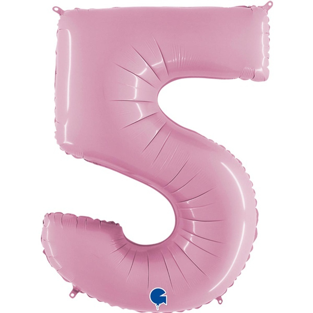 Шар ЦИФРА 5 Пастель Pink 40" 102 см
