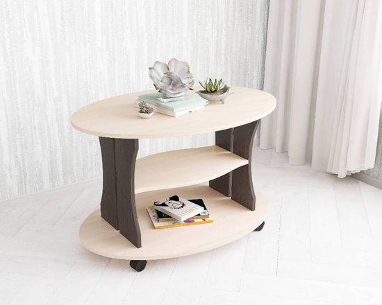 Стол журнальный КОНСУЛ-1 венге / дуб молочный