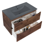 База под керамическую раковину Mia 750 подвесная, 2 выкатных ящика soft close, R.Wood