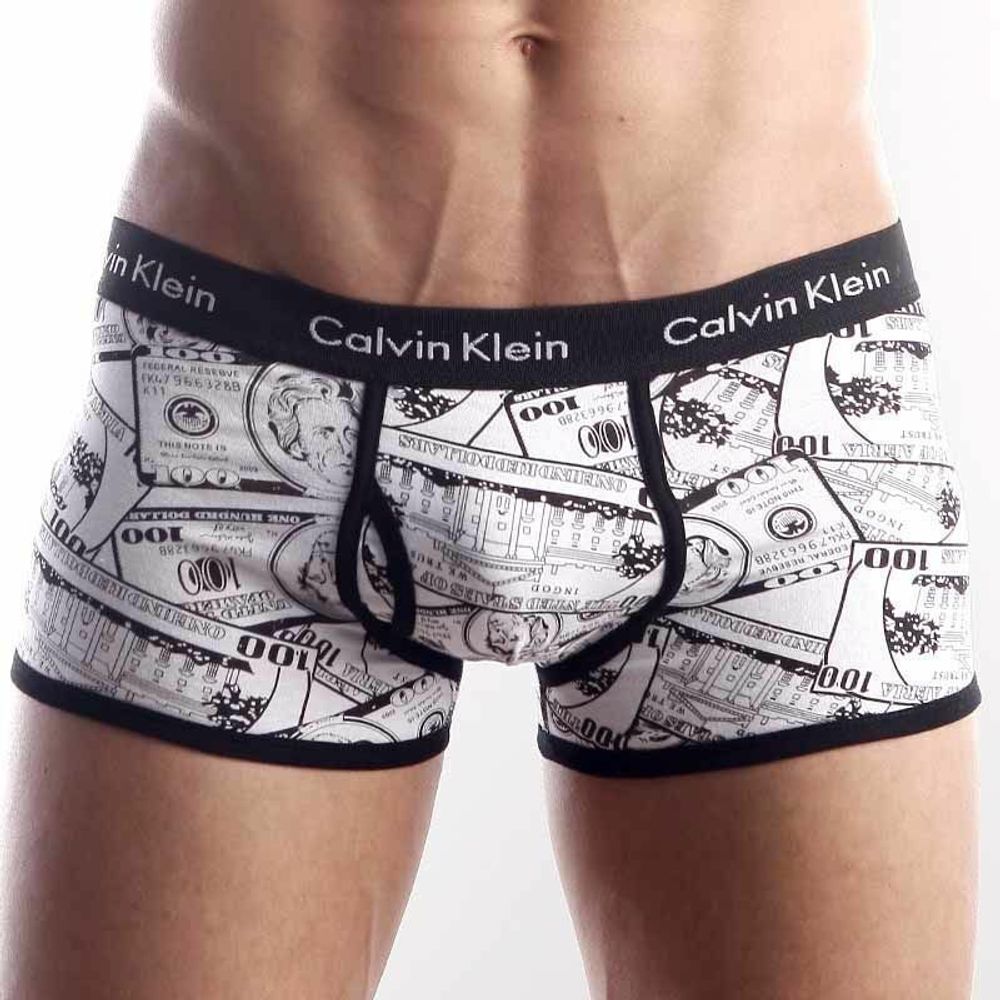 Мужские трусы хипсы Calvin Klein 365 print Black Dollar