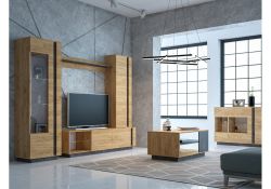 ТВ-тумба Арчи 10.86 дуб золотой craft / камень темный U3705