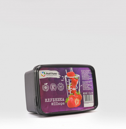 ПЮРЕ Proff Puree из клубники 10% сахара (Контейнер 1 кг)