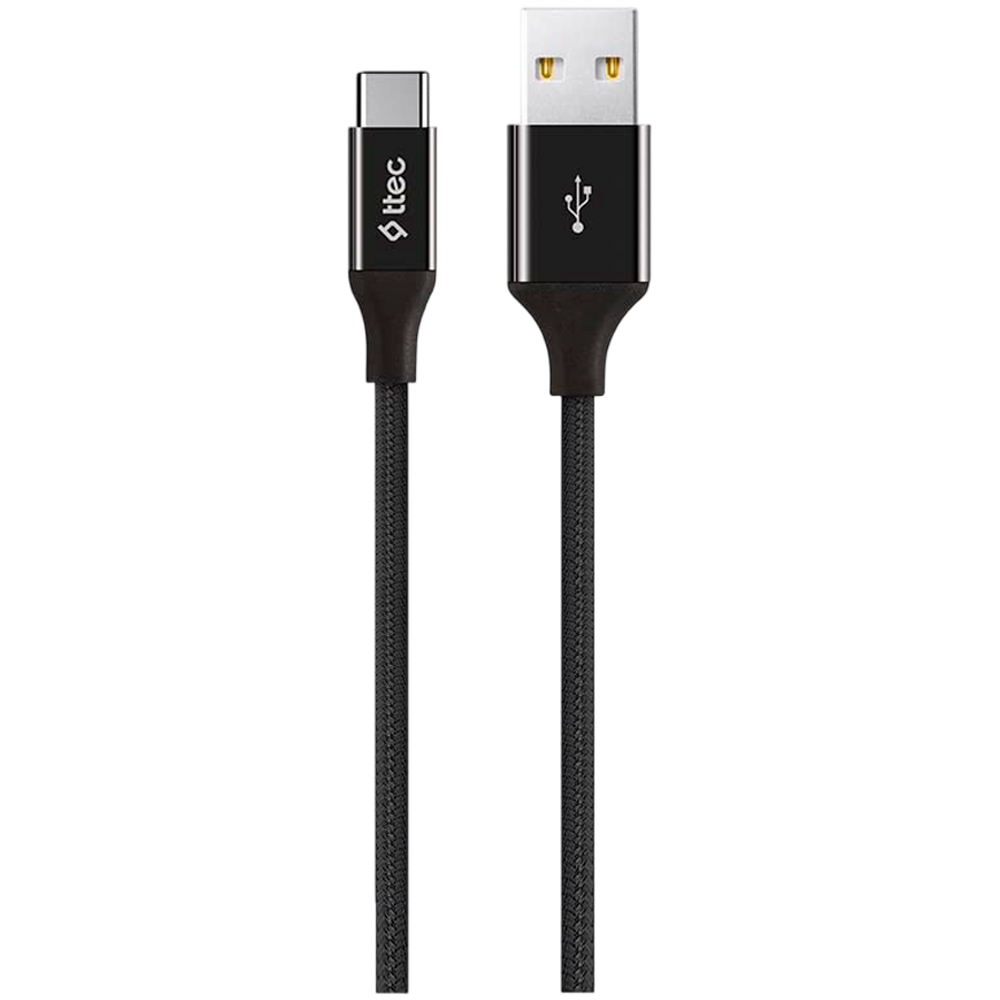 ttec AlumiCable Type C Charge/Data Cable, 2.0 , Black