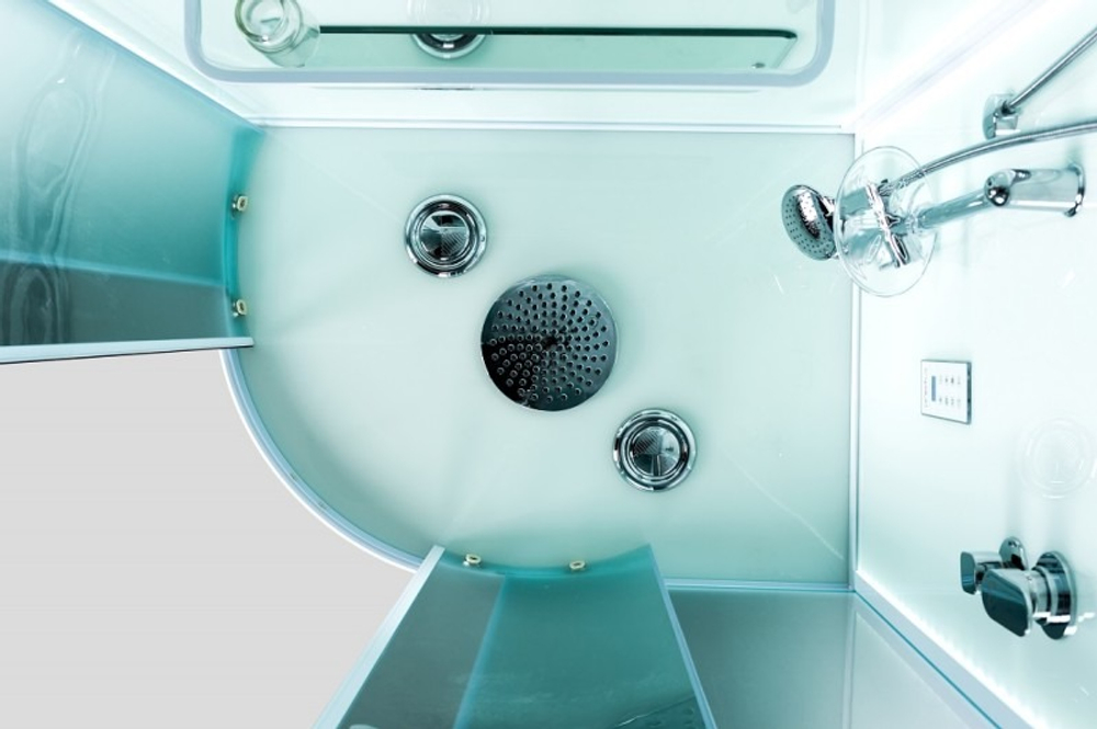 Душевая кабина Esbano (Эсбано) ES-L115CR L, с низким поддоном, с электрикой и LED освещением, 115х85х210